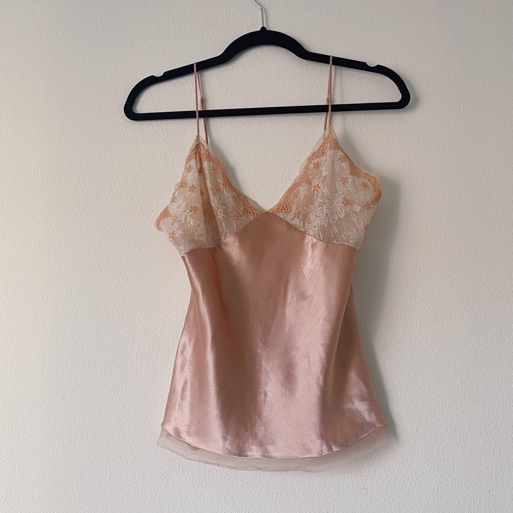 Vera Wang Satin and Lace Camisole